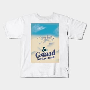 Ski Gstaad Switzerland Kids T-Shirt